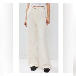 Rag & Bone Ecru Wide-Leg Pants
